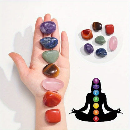 7-Piece Natural Chakra Stone Set | Raw Crystals for Home Decor & Gifts