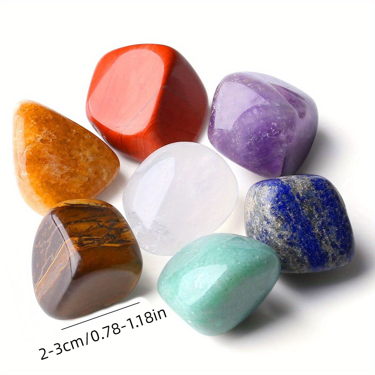 7-Piece Natural Chakra Stone Set | Raw Crystals for Home Decor & Gifts