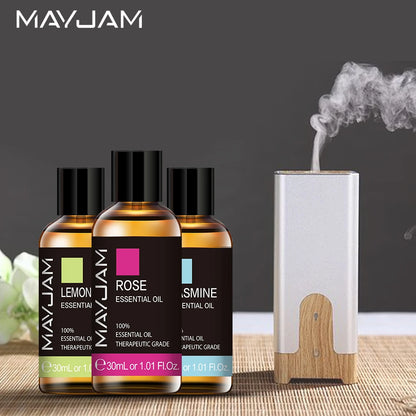 MAYJAM Essential Oils Set | Eucalyptus, Sweet Orange, Lemon, Lavender